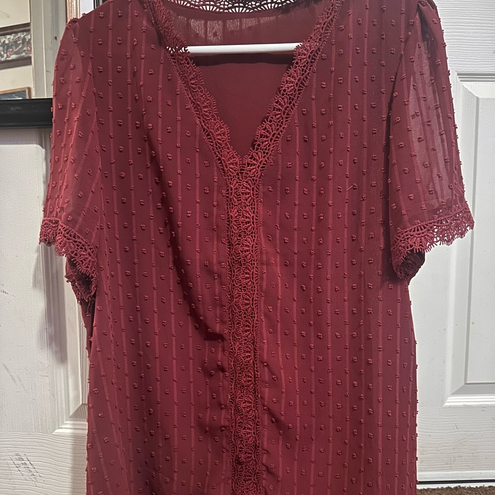 Maroon dress shirt